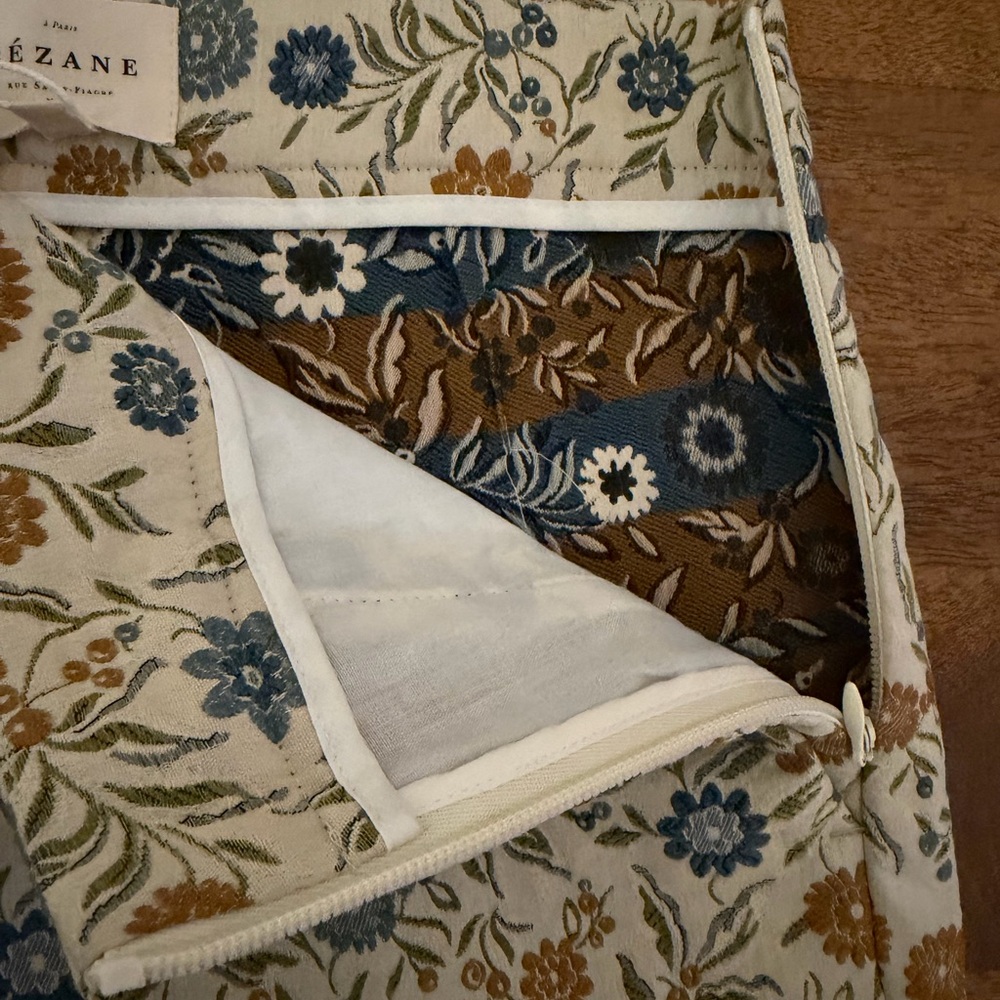 Sezane Clara Trousers Seasonal Flowers Floral Print Pants - Picture 11 of 12